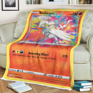 Fleece Blanket 2 Reshiram 17 72 SWSH Shining Fates Amazing Rare Pokemon Card Fleece Blanket