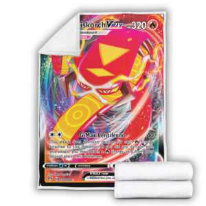Fleece Blanket 4 Centiskorch VMAX 34 189 SWSH Darkness Ablaze Holo Ultra Rare Pokemon Card Fleece Blanket