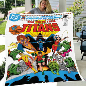 Fleece Blanket 6 ... New Teen Titans No 1 cover by George Perez Fleece Blanket