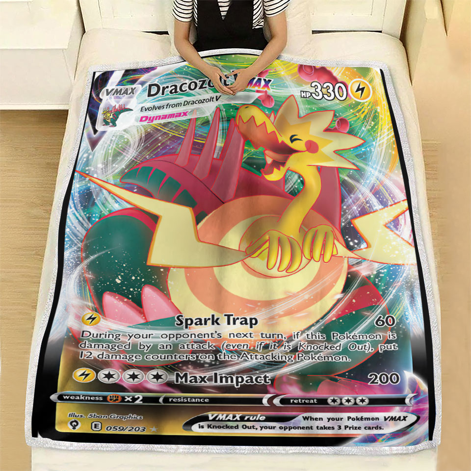 Ditto V Shining Fates Holo Ultra Rare Pokemon Card Fleece Blanket