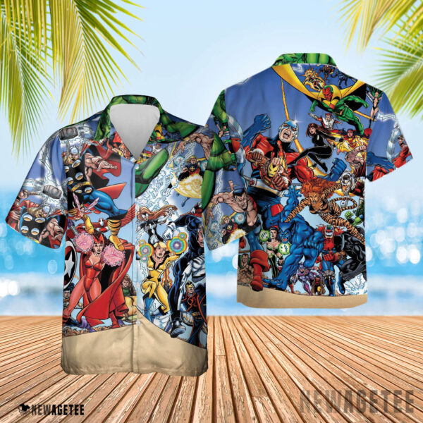 Hawaii shirt Marvels Avengers Assemble by George Perez Hawaiian Shirt Beach shorts