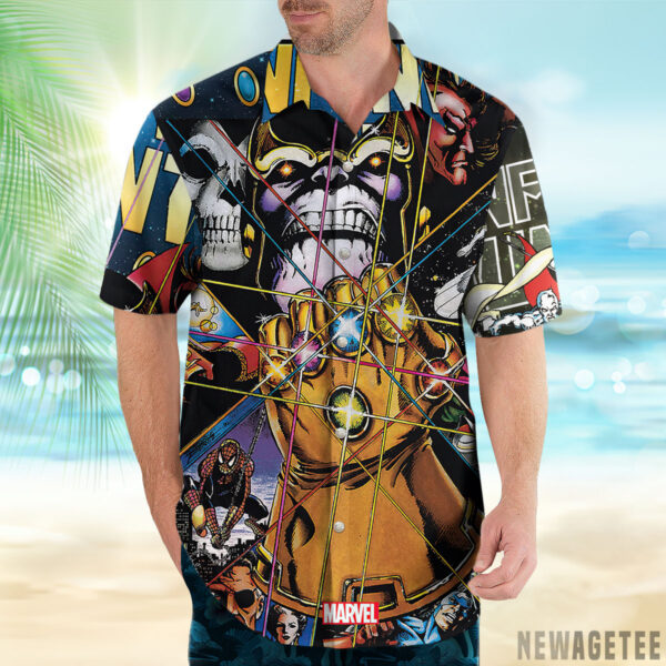 Hawaiian Shirt Thanos in Infinity Gauntlet Marvel cover by George Perez Hawaiian Shirt