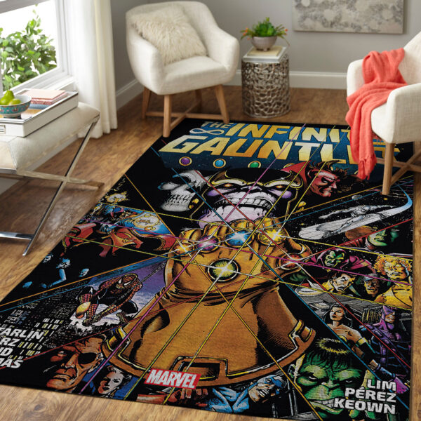 Rug Carpet 1 Thanos in Infinity Gauntlet Marvel cover by George Perez Rug Carpet