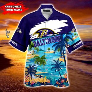 Baltimore Ravens NFL Customized Summer Hawaii Shirt For Sports Fans 2 21.95