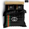 Black Gucci Luxury Duvet Cover and Pillow Case Bedding Set