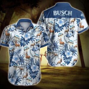 Busch Beer Deer Hunting Hawaiian Shirt, beach shorts