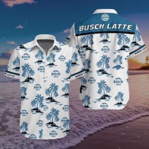Busch Latte Beer Summer Beach Hawaiian Shirt, beach shorts