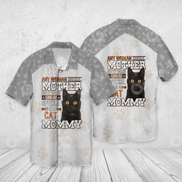Cat Any Woman Can Be A Mother But It Takes Someone Special To Be An Cat Mommy Hawaiian Shirt beach shorts