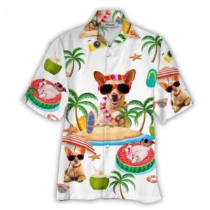 Chihuahua Lover Hawaiian Shirt, beach shorts