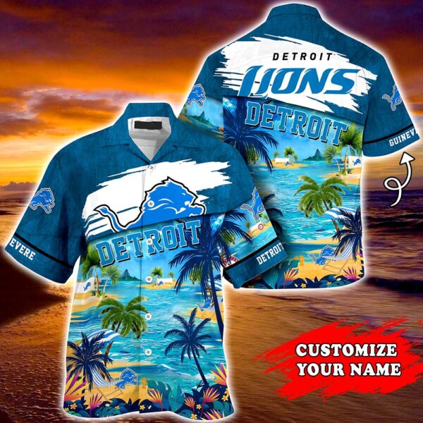 Detroit Lions NFL Customized Summer Hawaii Shirt For Sports Fans 1 21.95