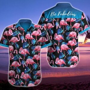 Flamingo Hawaiian Shirt Teeruto, beach shorts