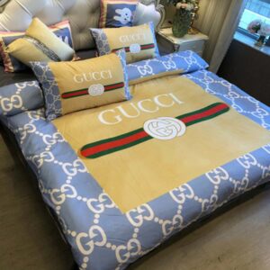 Gucci Gold Luxury Duvet Cover and Pillow Case Bedding Set