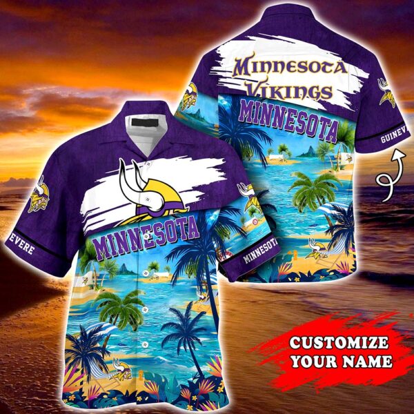 Minnesota Vikings NFL Customized Summer Hawaii Shirt For Sports Fans 1 21.95
