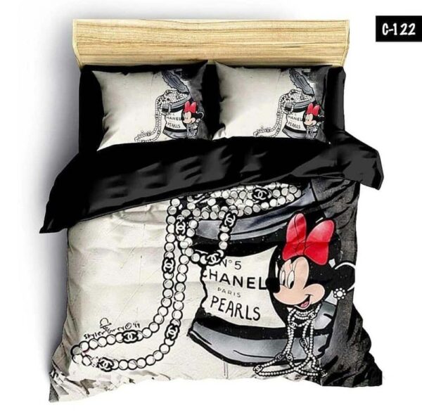 Minnies Chanel Can Of Pearls Gucci Luxury Duvet Cover and Pillow Case Bedding Set