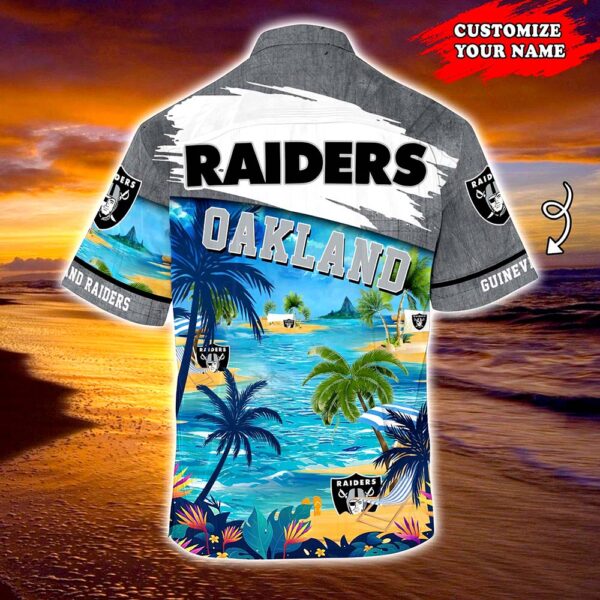 Oakland Raiders NFL  Personalized Hawaiian Shirt, beach shorts