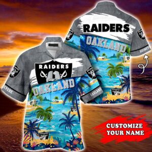 Oakland Raiders NFL Customized Summer Hawaii Shirt For Sports Fans 1 21.95
