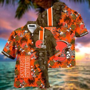 Personalized Cleveland Browns NFL Summer Hawaii Shirt And Shorts For Your Loved Ones 0 21.95