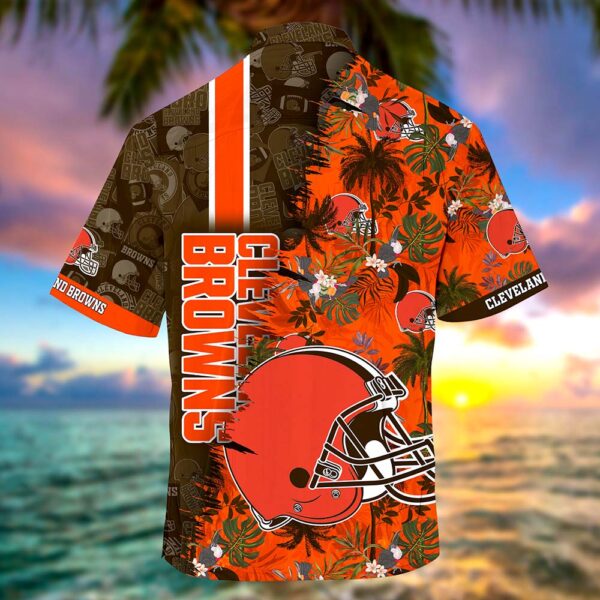 Personalized Cleveland Browns NFL Summer Hawaii Shirt And Shorts For Your Loved Ones 2 21.95