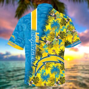 Personalized Los Angeles Chargers NFL Summer Hawaii Shirt And Shorts For Your Loved Ones 2 21.95
