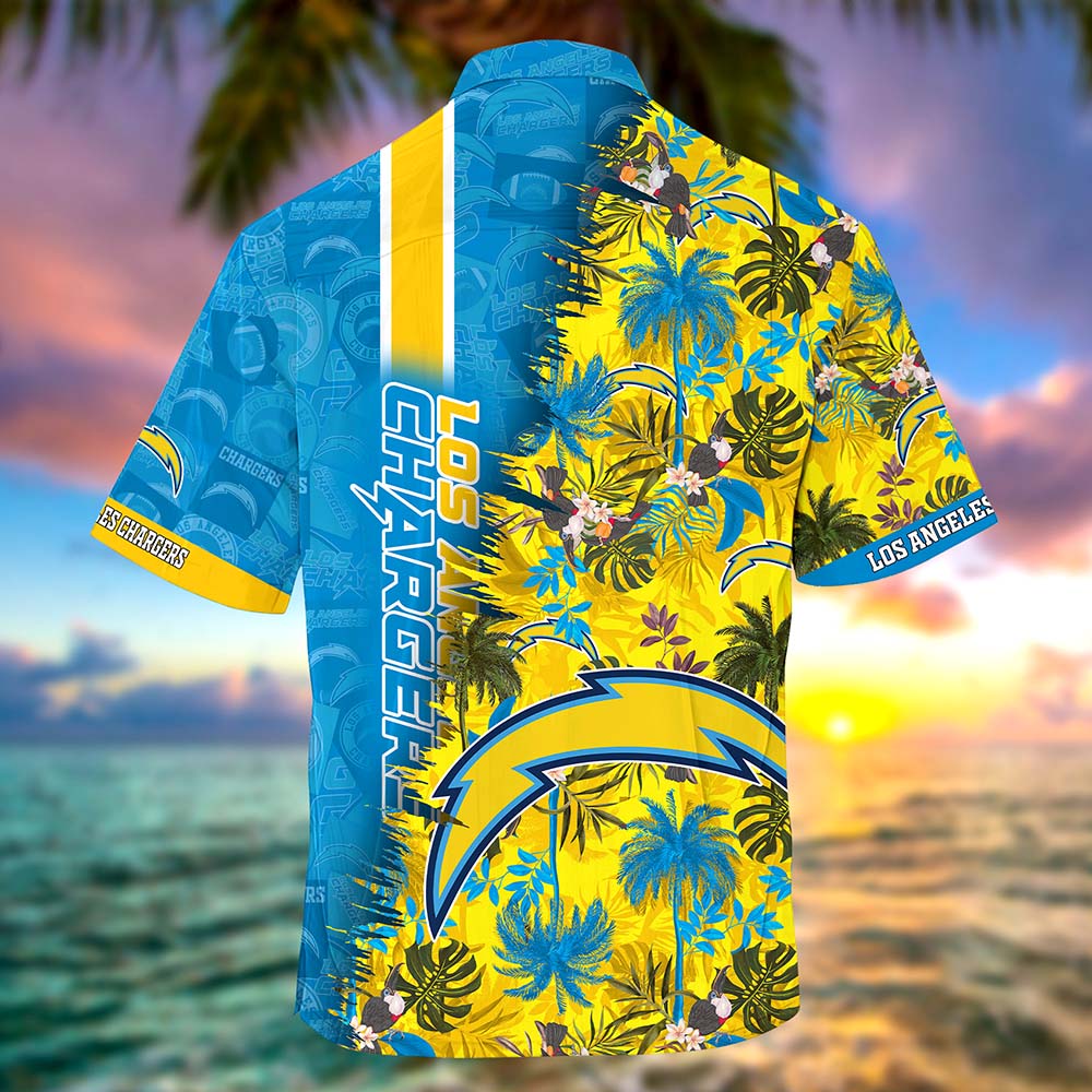 Personalized Los Angeles Chargers NFL Hawaiian Shirt, beach shorts