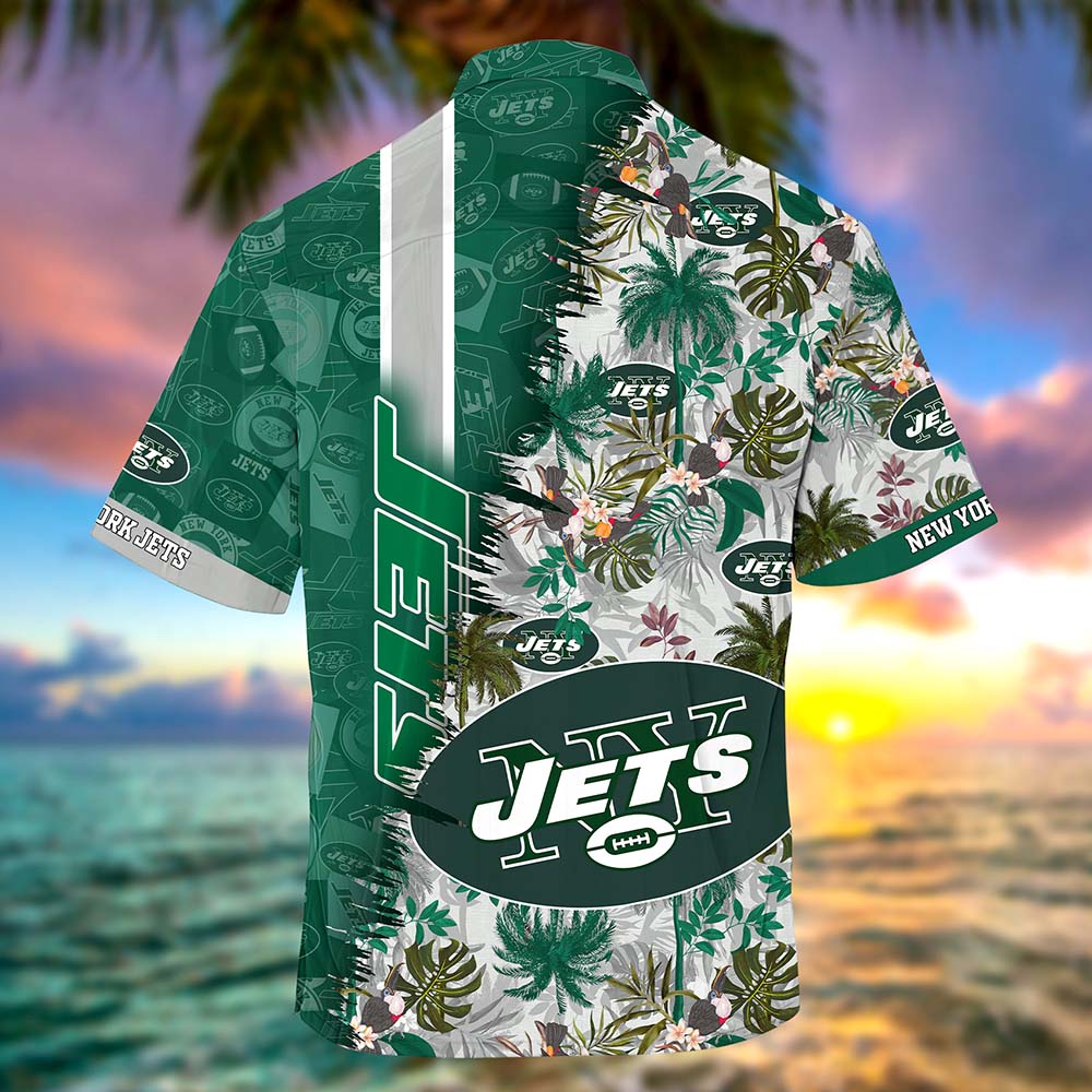 Personalized New York Jets NFL Hawaiian Shirt, beach shorts