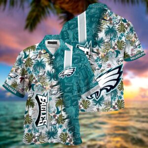Personalized Philadelphia Eagles NFL Summer Hawaii Shirt And Shorts For Your Loved Ones 0 21.95
