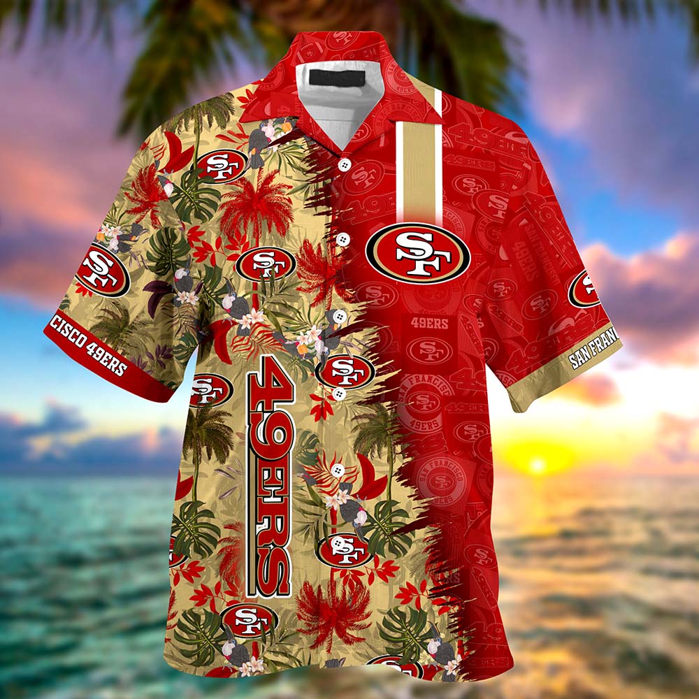 Personalized San Francisco 49ers NFL Hawaiian Shirt, beach shorts