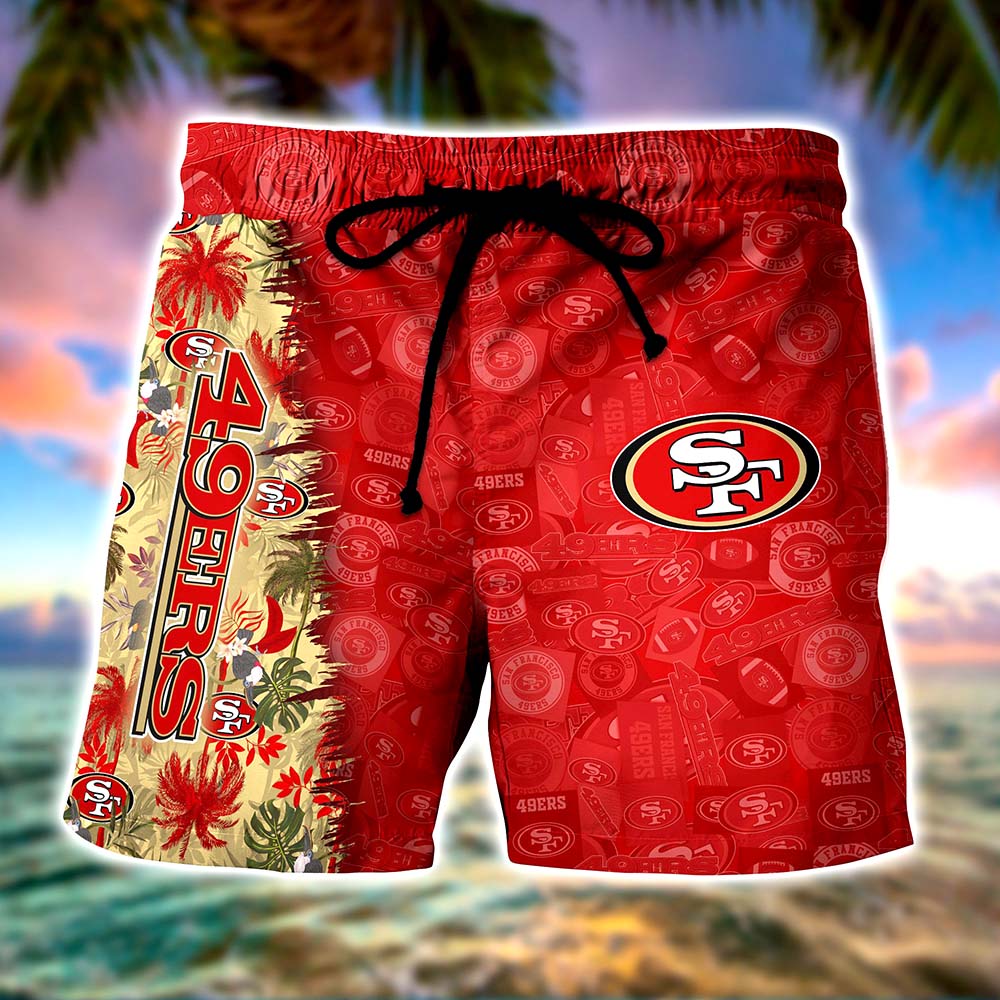 San Francisco 49ers Custom Name NFL Hawaiian Shirt And Shorts Gift