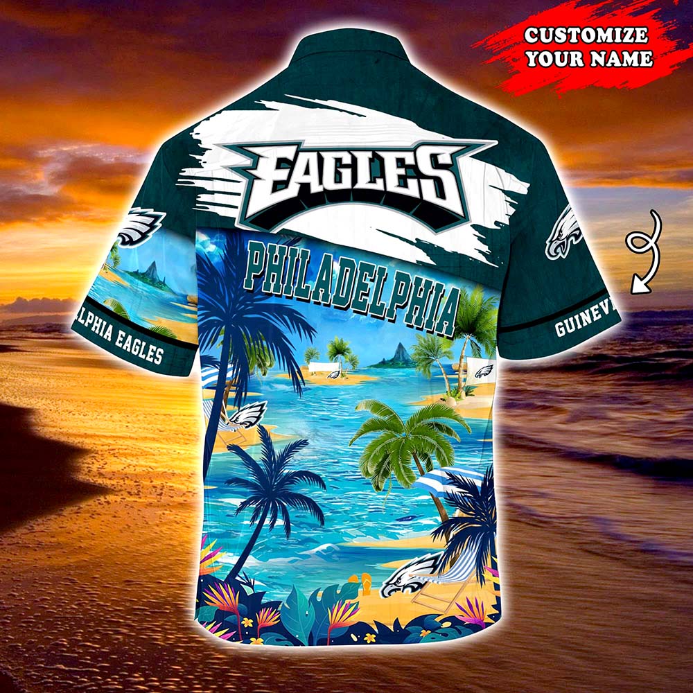 Philadelphia Eagles T-Shirts Beach Shorts Outfits Men Summer Short Sleeve  Shorts