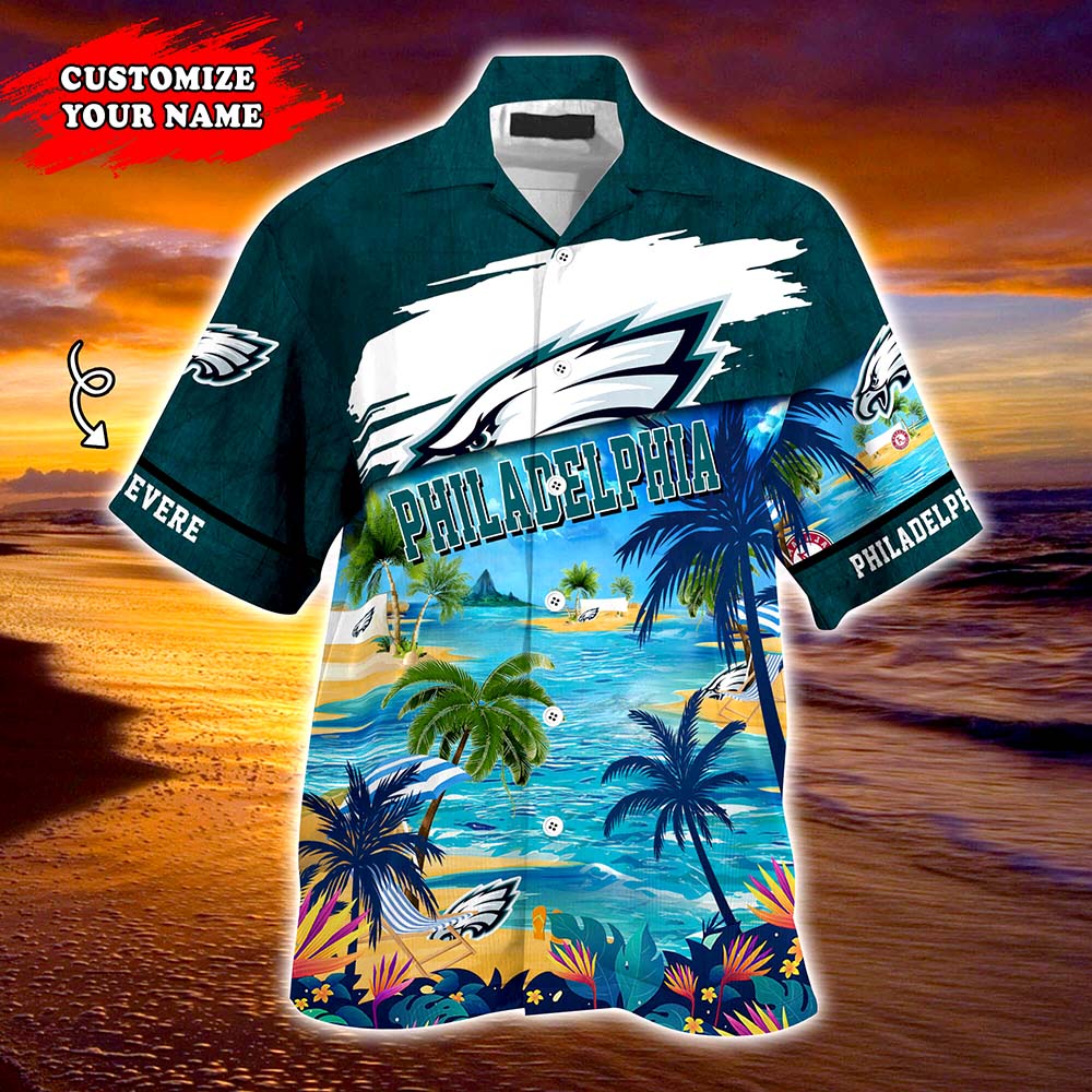 Philadelphia Eagles NFL Personalized Hawaiian Shirt, beach shorts