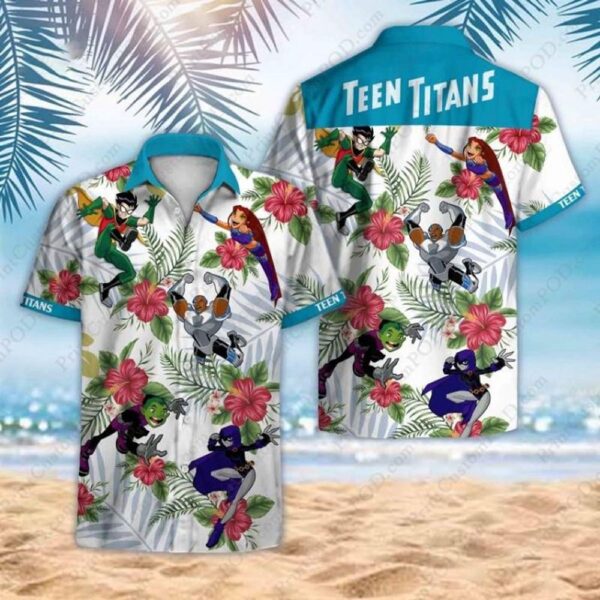 Teen Titans Hawaiian Shirt beach shorts