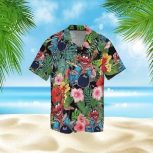 The Muppet Show Drummer Hawaiian Shirt, beach shorts