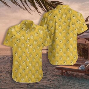 Wow Much Coin Dogecoin Hawaiian Shirt, beach shorts