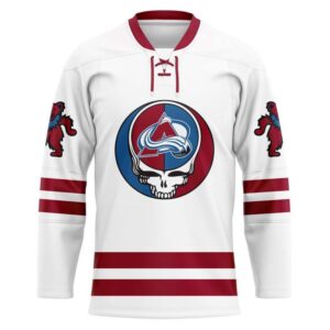 grateful dead amp colorado avalanche v2 hockey jersey personalized name amp number 2