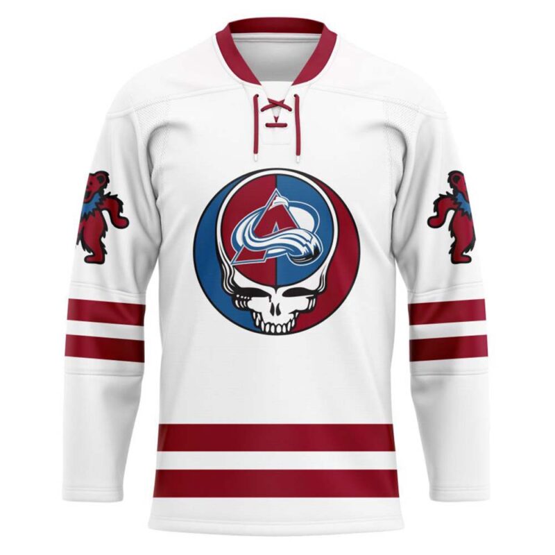 Grateful Dead Colorado Avalanche V 3D Hockey Jersey Personalized Name