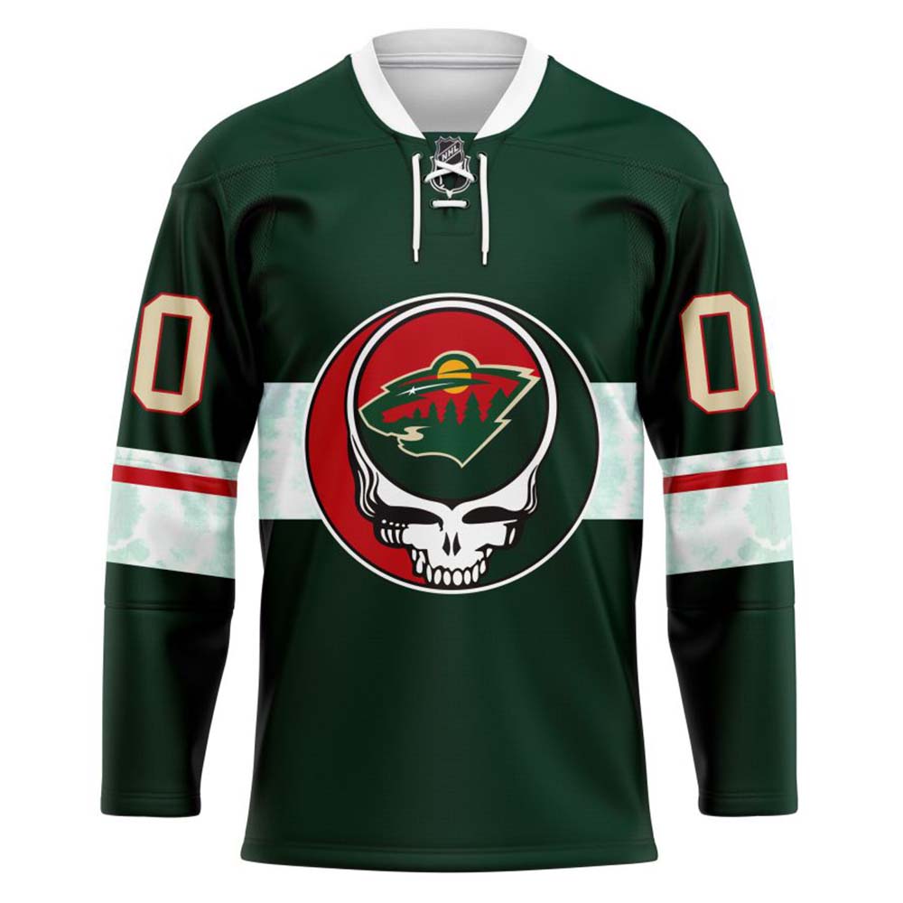 Custom Minnesota Wild Reverse Retro Shirt 3D Attractive Grateful Dead Gift  - Personalized Gifts: Family, Sports, Occasions, Trending