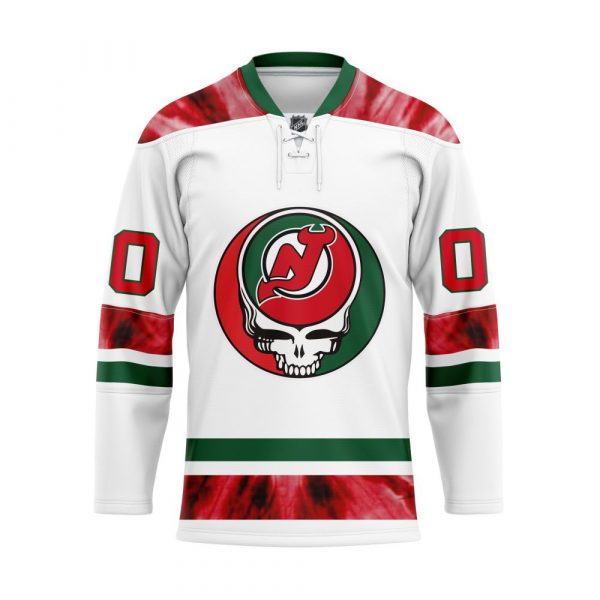 Personalized Vintage NHL New Jersey Devils Throwback Jersey Green