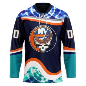 Grateful Dead New York Islanders 3D Hockey Jersey Personalized Name Number