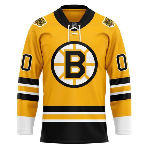 Nhl Boston Bruins Reverse Retro 3D Hockey Jerseys Customize Your Name  Number