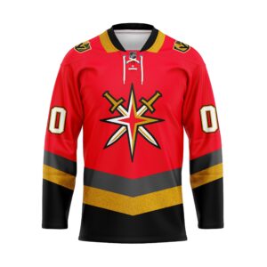 Nhl Vegas Golden Knights Reverse Retro 3D Hockey Jersey Personalized Name Number