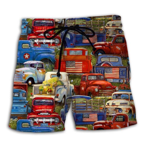Amazing packed trucks Hawaiian Shirt, Beach Shorts