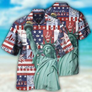 America Live Free Hawaiian Shirt, Beach Shorts