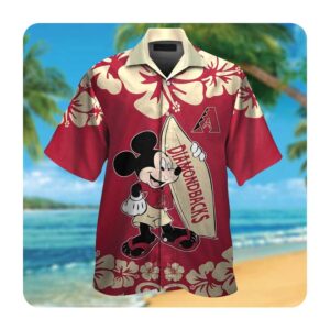 Arizona Diamondbacks Mickey Mouse Short Sleeve Button Up Tropical Aloha Hawaiian Shirts For Men Women 0 45.99