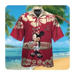 Arizona Diamondbacks Minnie Mouse Short Sleeve Button Up Tropical Aloha Hawaiian Shirts For Men Women 0 45.99