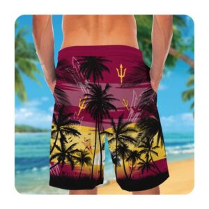 Arizona State Sun Devils Short Sleeve Button Up Tropical Aloha Hawaiian Shirts For Men Women 1 45.99