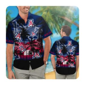 Arizona Wildcats Short Sleeve Button Up Tropical Aloha Hawaiian Shirts For Men Women 0 45.99