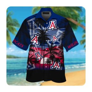 Arizona Wildcats Short Sleeve Button Up Tropical Aloha Hawaiian Shirts For Men Women 1 45.99