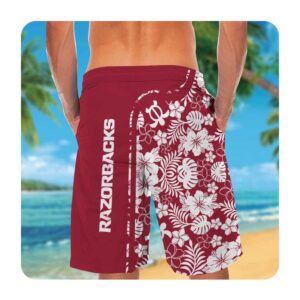 Arkansas Razorbacks And Snoopy Custom Personalized Short Sleeve Button Up Tropical Aloha Hawaiian Shirts For Men Women 1 45.99