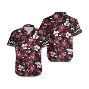 Arkansas Razorbacks Custom Name And Number Personalized Short Sleeve Button Up Tropical Aloha Hawaiian Shirts For Men Women 2 45.99