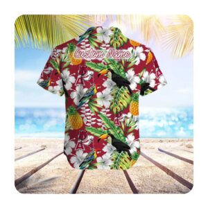 Arkansas Razorbacks Custom Name Parrot Floral Tropical Men Women Short Sleeve Button Up Tropical Aloha Hawaiian Shirts For Men Women 3 45.99